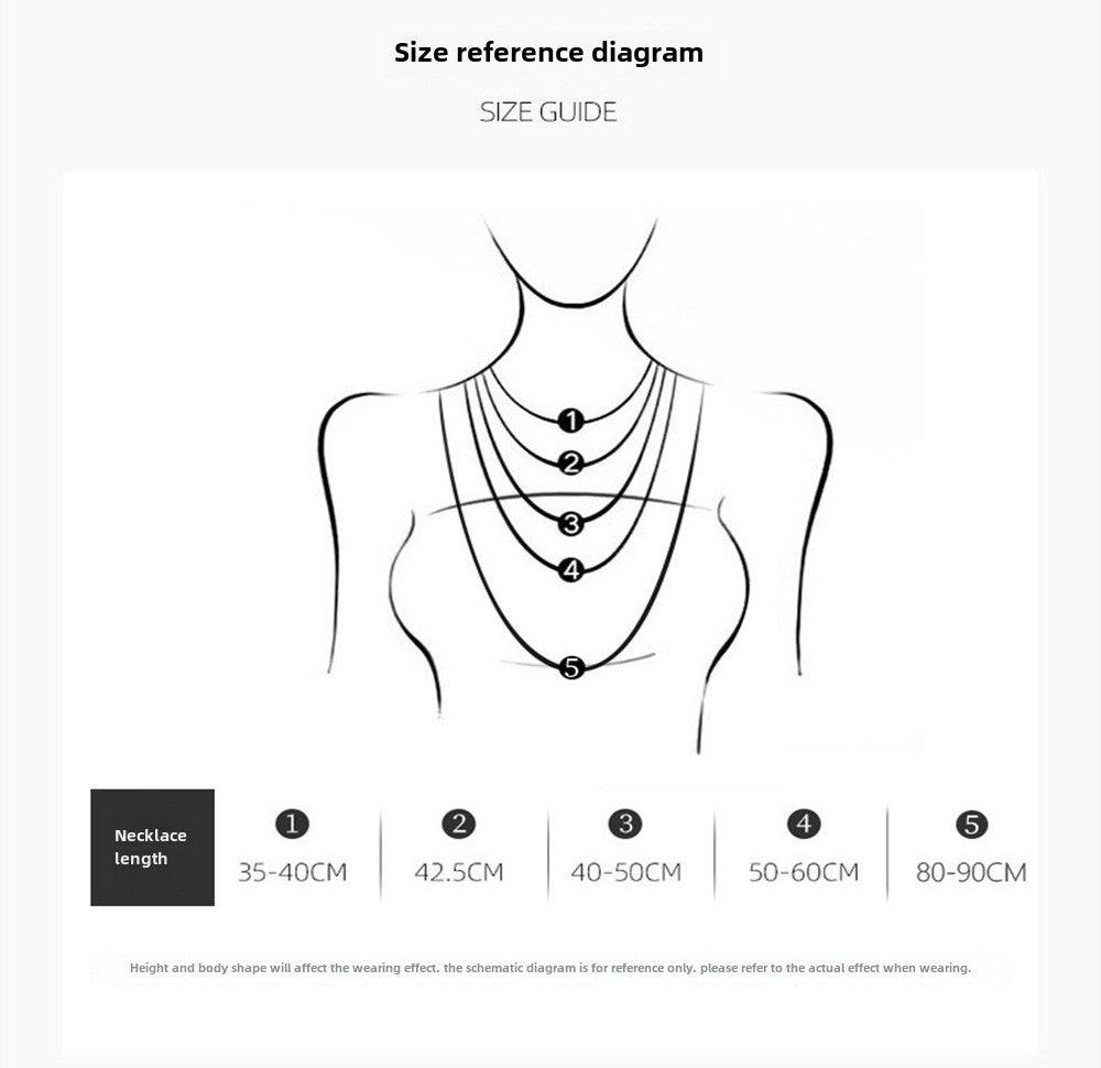 Dark Series Natural Stone Beaded Necklace – Unique Short Clavicle Chain & Elegant Minimalist Long Sweater Chain