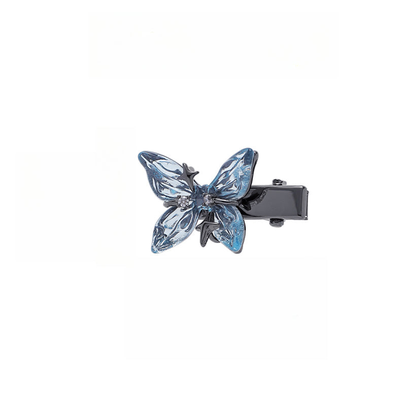 Bliss Fly Mirage Butterfly Barrette, Resin, Cubic Zirconia and Copper