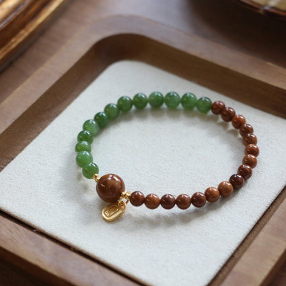 New arrivals Natural Cork & High-Polished Wood Bead Bracelet | New Chinese Style Jasper Bracelet