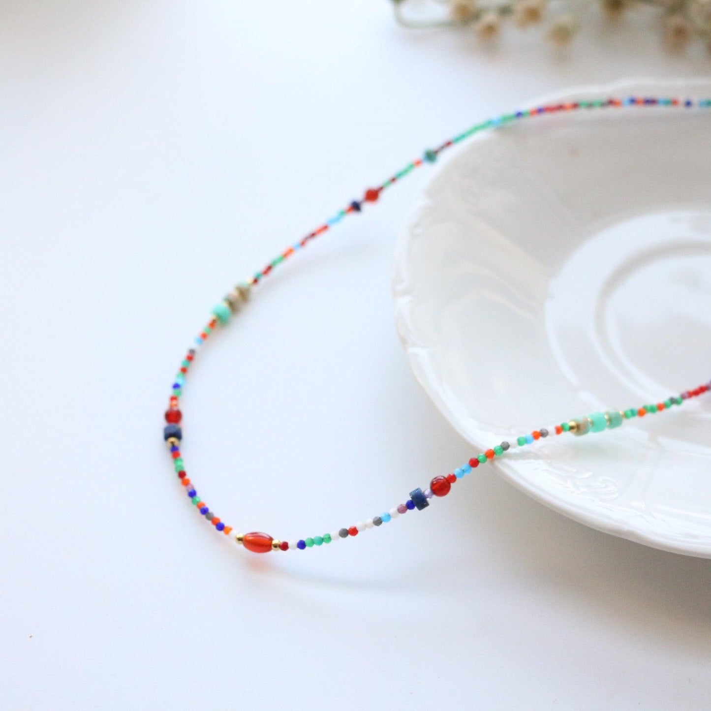 Niche Retro Candy Color Beaded Necklace | New Arrival