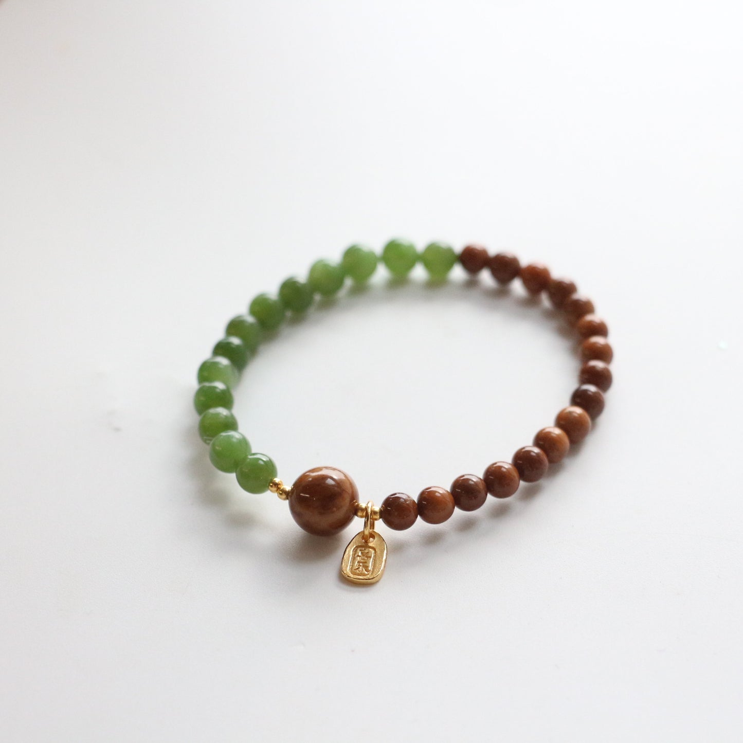 New arrivals Natural Cork & High-Polished Wood Bead Bracelet | New Chinese Style Jasper Bracelet