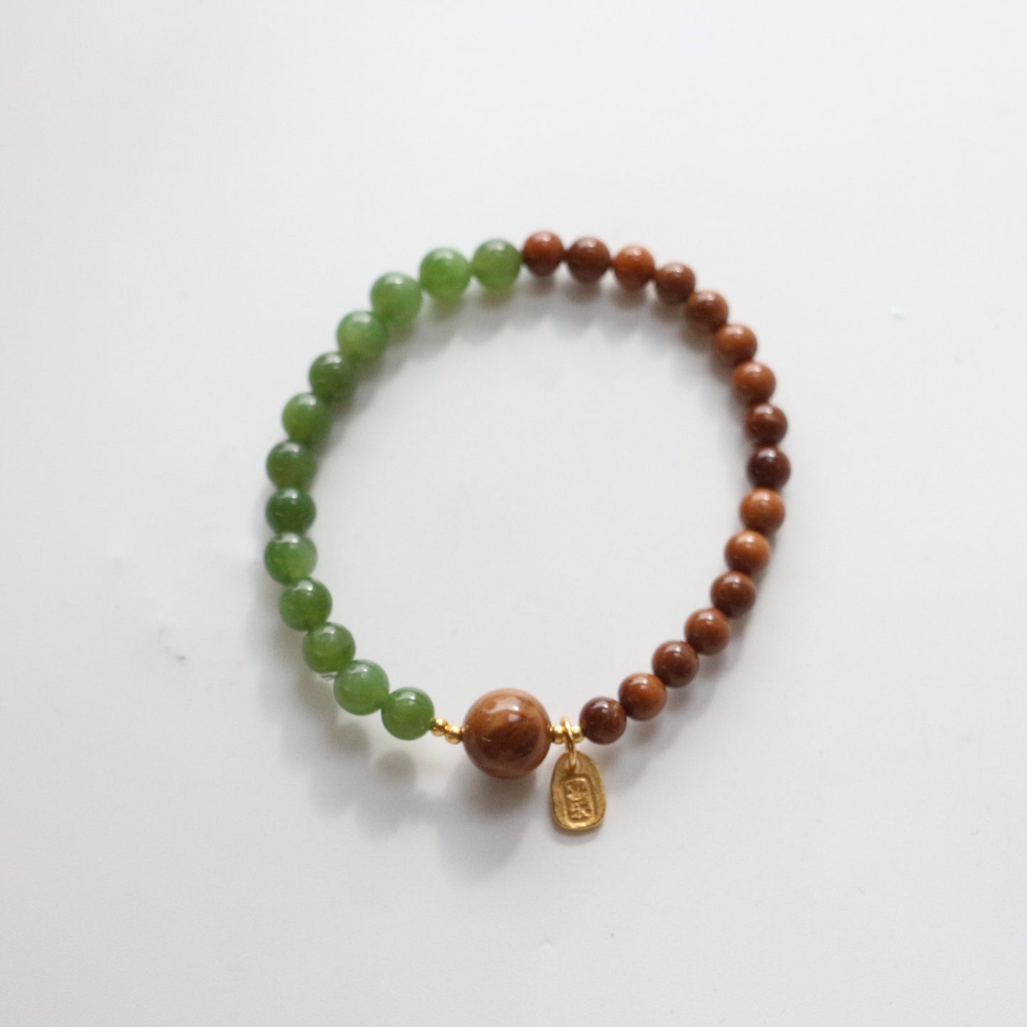 New arrivals Natural Cork & High-Polished Wood Bead Bracelet | New Chinese Style Jasper Bracelet