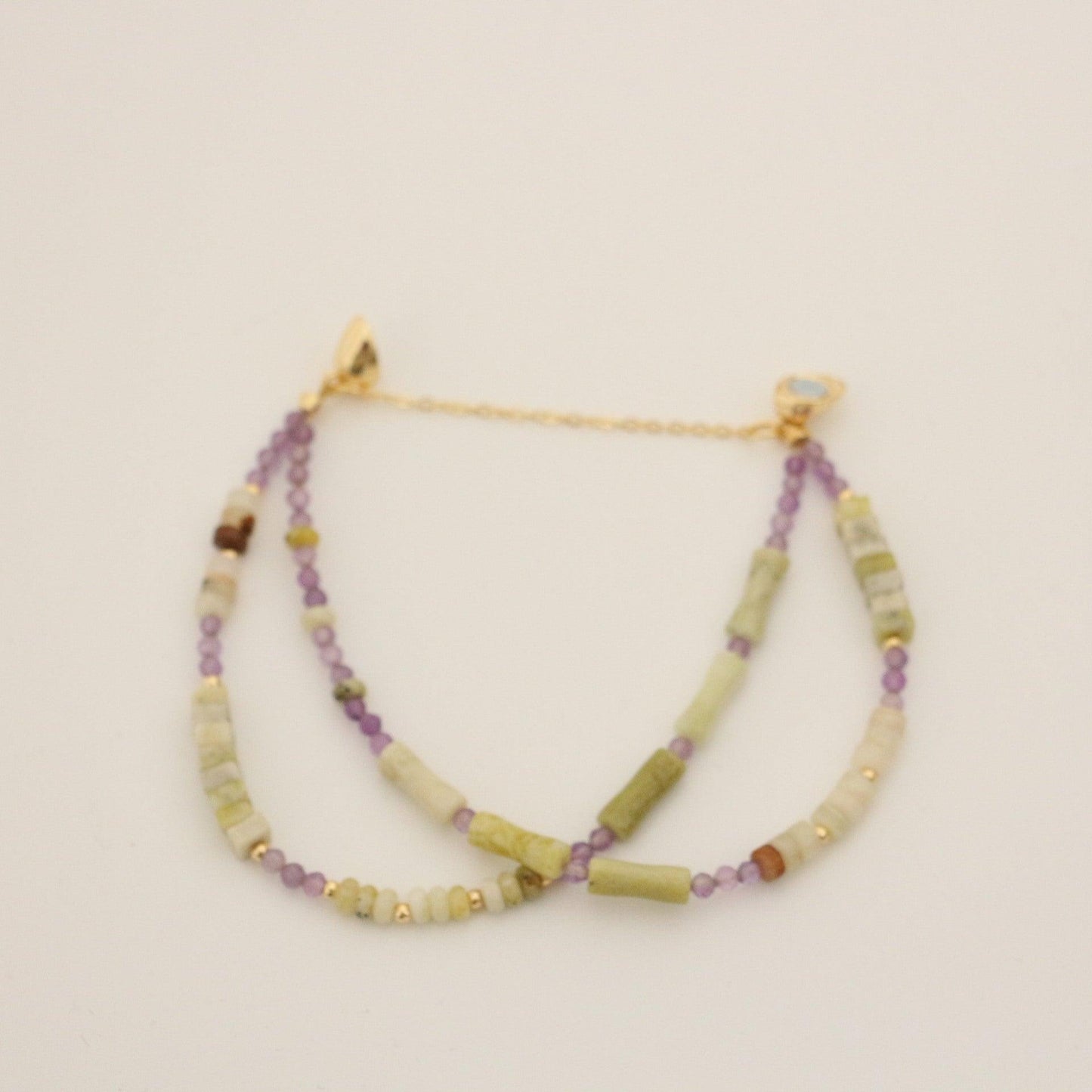 Aerial Garden Series – Unique Vintage Amethyst Gemstone Beaded Necklace & Bracelet Set