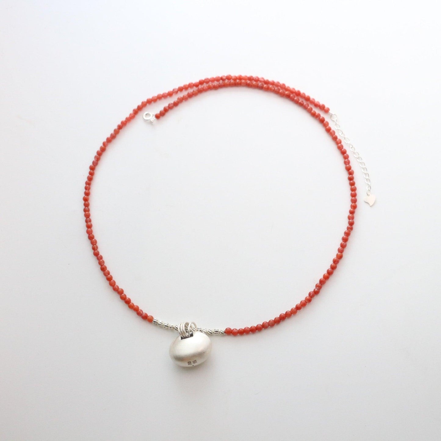 Ethnic Style South Red Necklace with 999 Silver Pendant – Peace Jewelry