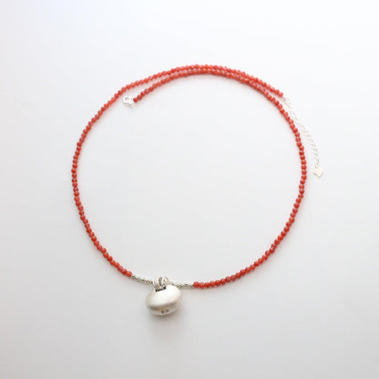 Ethnic Style South Red Necklace with 999 Silver Pendant – Peace Jewelry