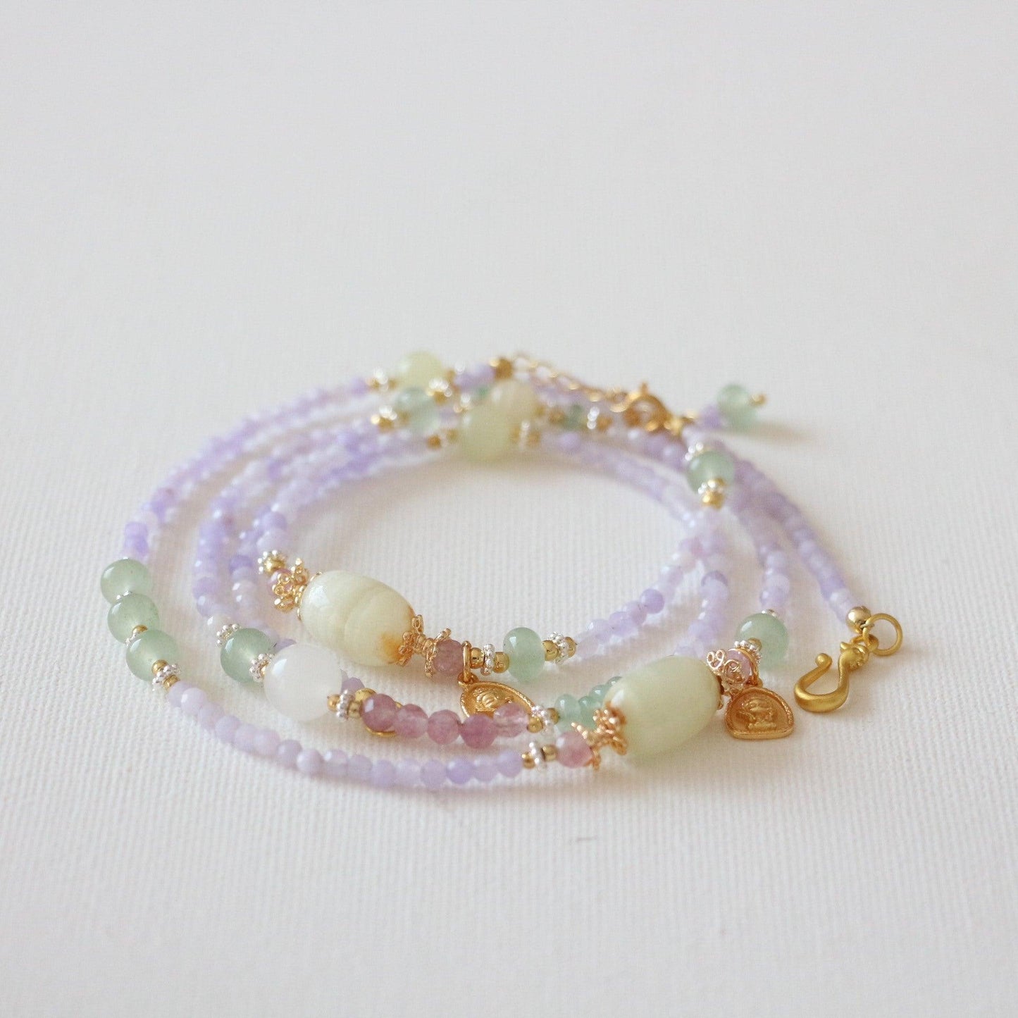 New arrivals Cool Breeze Purple Natural Stone Beaded Necklace