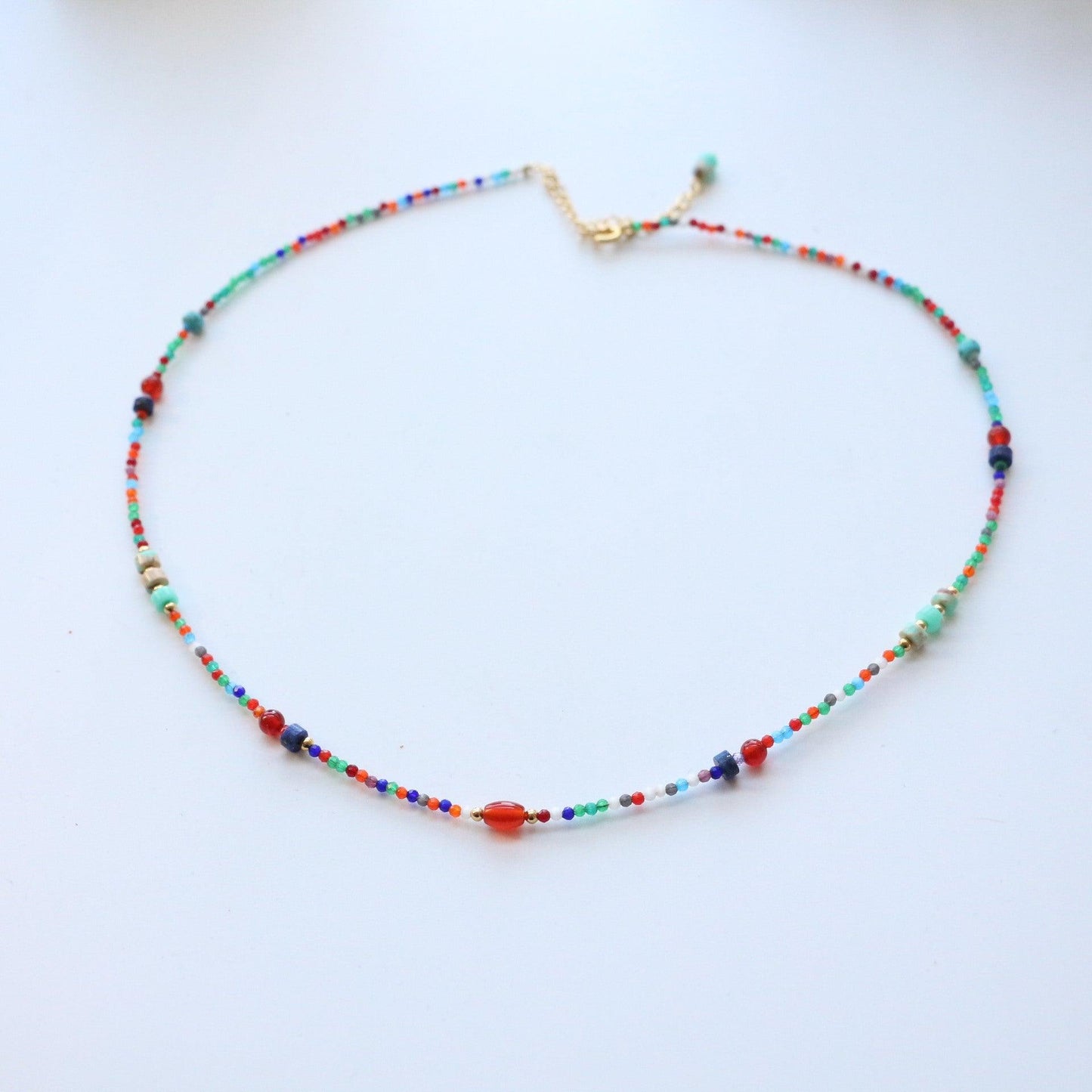 Niche Retro Candy Color Beaded Necklace | New Arrival