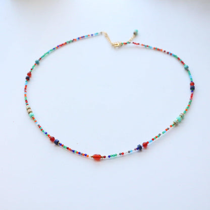 Niche Retro Candy Color Beaded Necklace | New Arrival