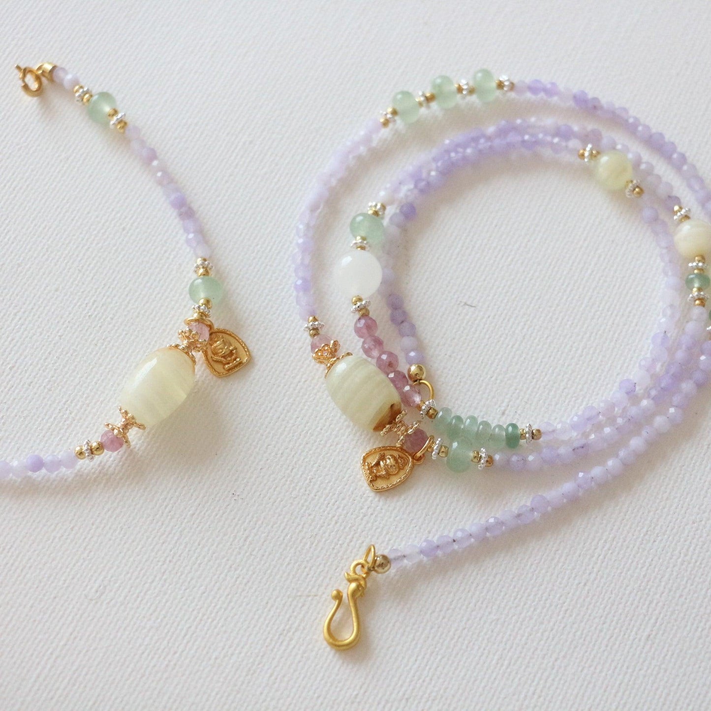 New arrivals Cool Breeze Purple Natural Stone Beaded Necklace