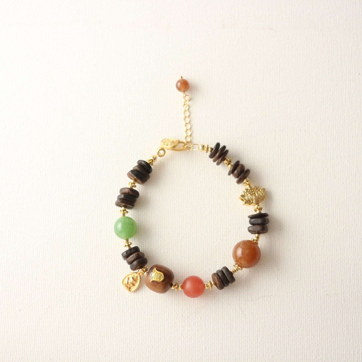 New arrivals Vintage Agarwood Bracelet with Nanhong Lucky Beads | Handcrafted Beaded Pendant Accessory