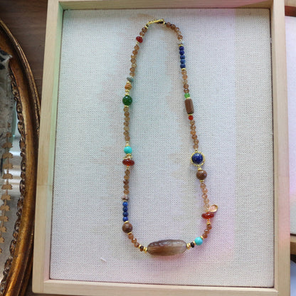 New arrivals Colorful Natural Stone Multi-Style Beaded Lapis Lazuli Necklace & Bracelet