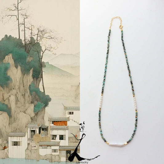 Turquoise Freshwater Pearl Necklace - New Arrival