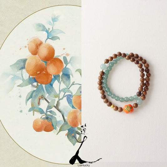 New arrivals New Chinese Style Double-Layer Bead Bracelet | Shishi Ruyi Double Circle Layered Bangle