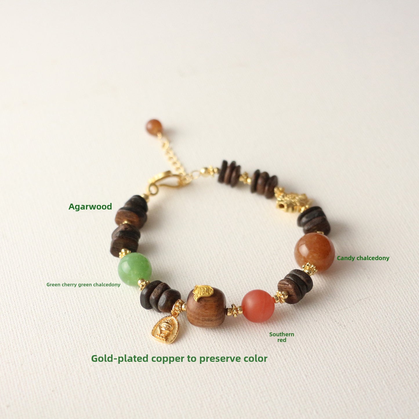 New arrivals Vintage Agarwood Bracelet with Nanhong Lucky Beads | Handcrafted Beaded Pendant Accessory